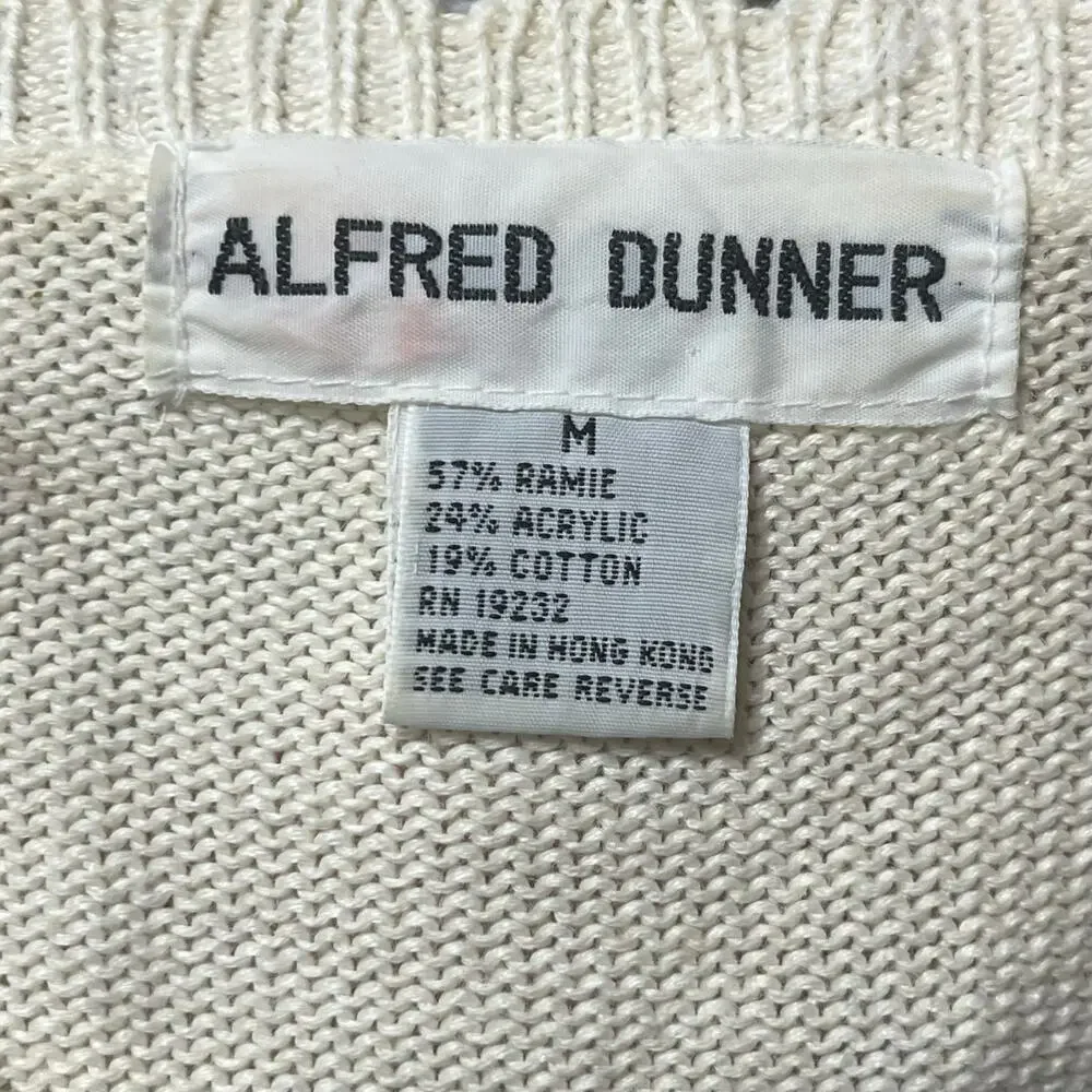 Vtg 90s Knit Cardigan Sweater SS Medium Floral Embroidery Cottagecore Grannycore - Picture 5 of 6